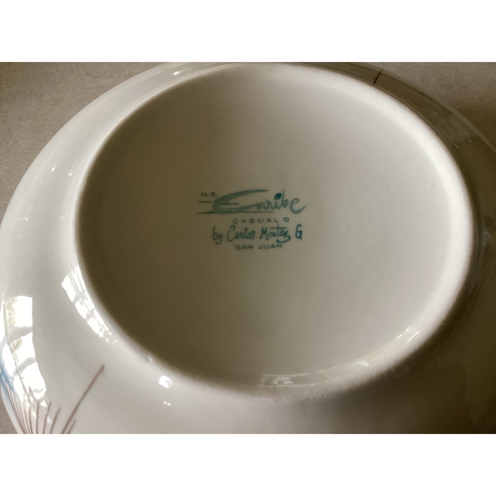 Vintage Caribe Casual Carlos Montes G San Juan MCM Bowl and Plate Set - Picture 4 of 6